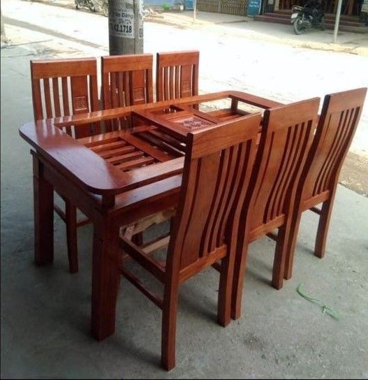 Bộ bàn ăn  6 ghế xoan đào bắc TT-BGA586