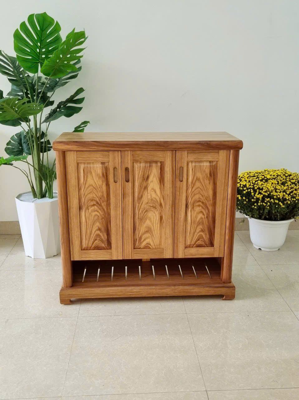 Tủ Giày Hiện Đại Gỗ Hương Xám  3 Cánh TT-TG579