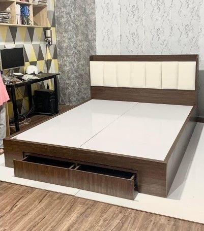 Giường Đầu Bọc Đệm Có Ngăn Kéo TT-MDF348