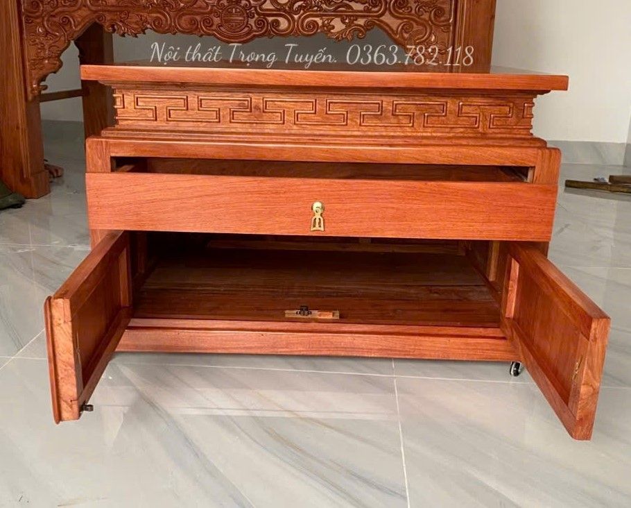 Tủ Cơm Cúng Gỗ Hương Đá TT-BT555
