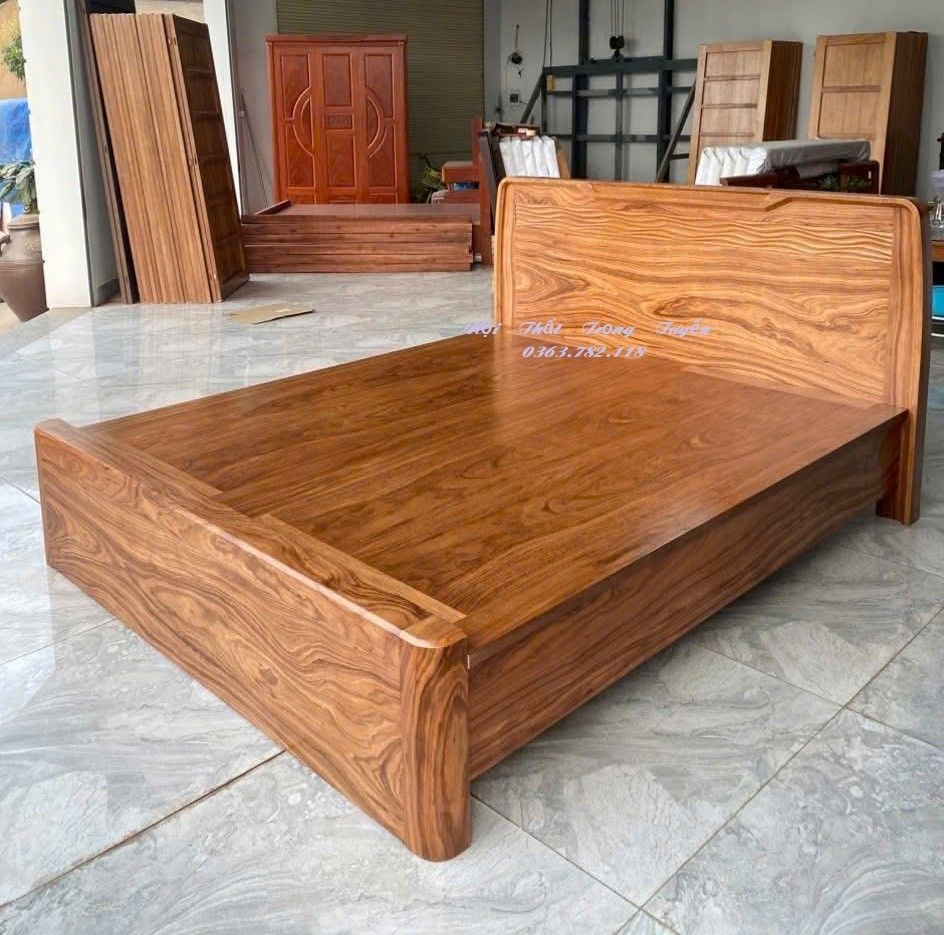 Giường Sóng Gỗ Hương Xám TT-G562