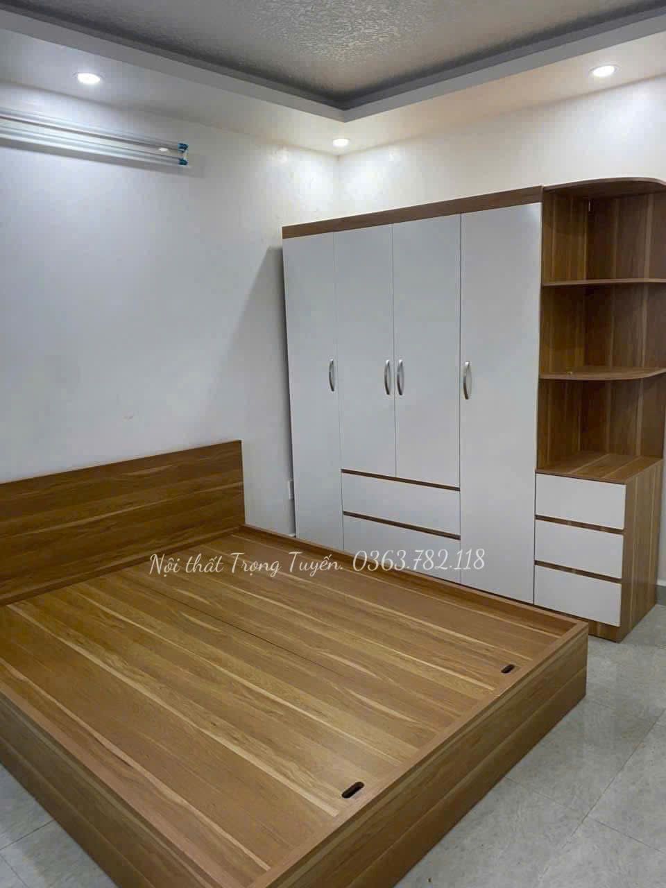 Bộ Giường Tủ Hiện Đại Công Nghiệp Giá Rẻ TT-MDF560