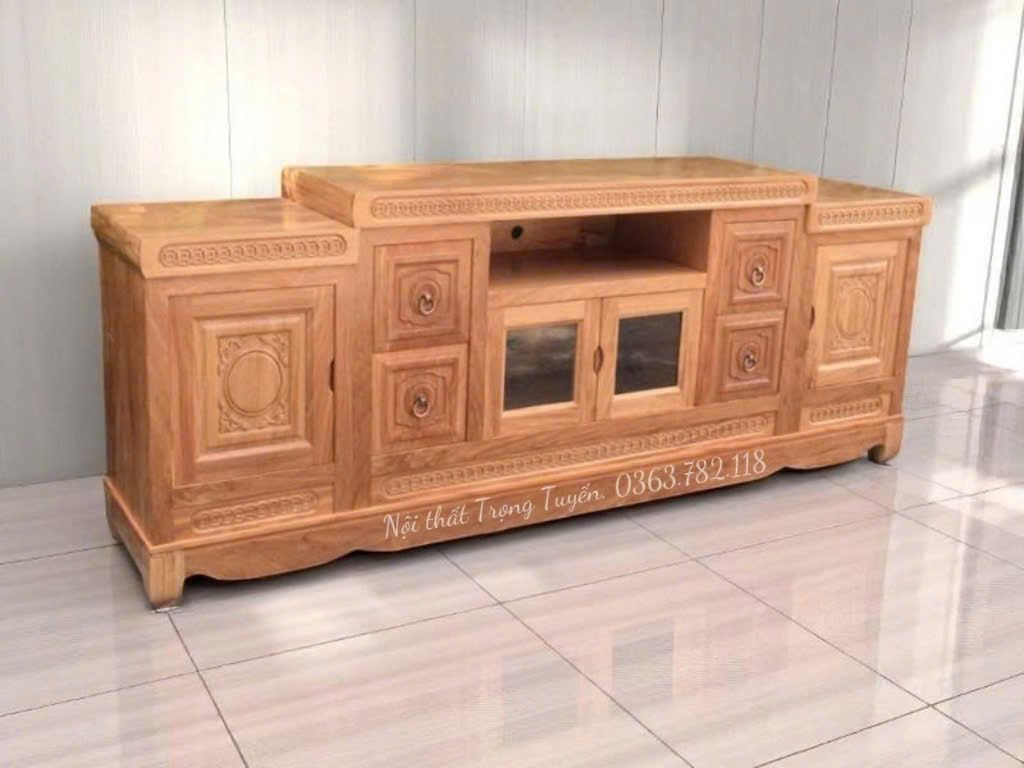 Kệ Tivi Gỗ Hương Đá Mẫu Hiện Đại TT-KTV560