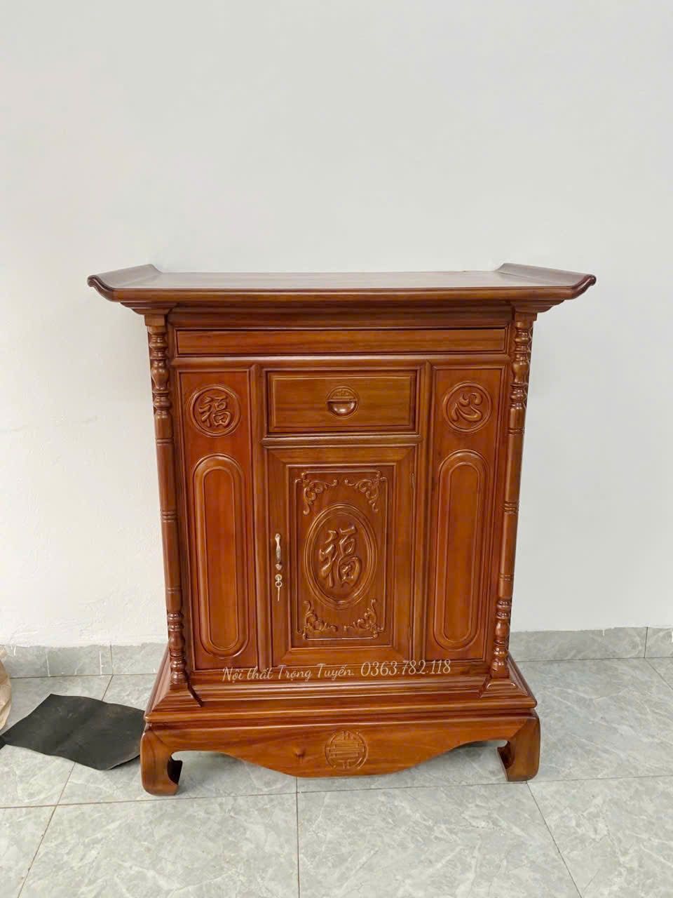 Tủ Thờ Chữ Phúc 1m07 Gỗ Gụ Lào TT-BT562