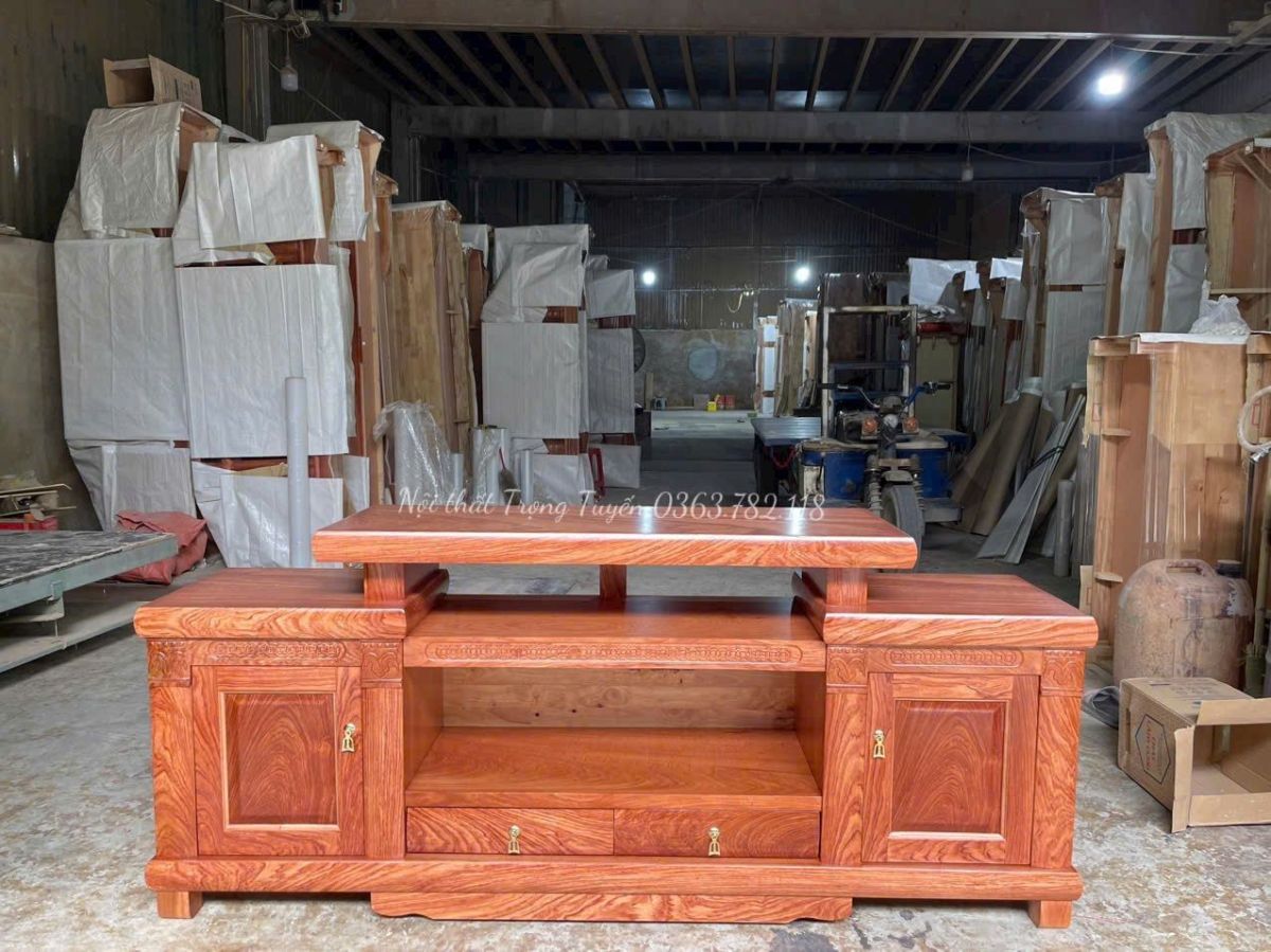 Kệ Tivi Hiện Đại Phòng Khách Gỗ Hương TT-KTV567