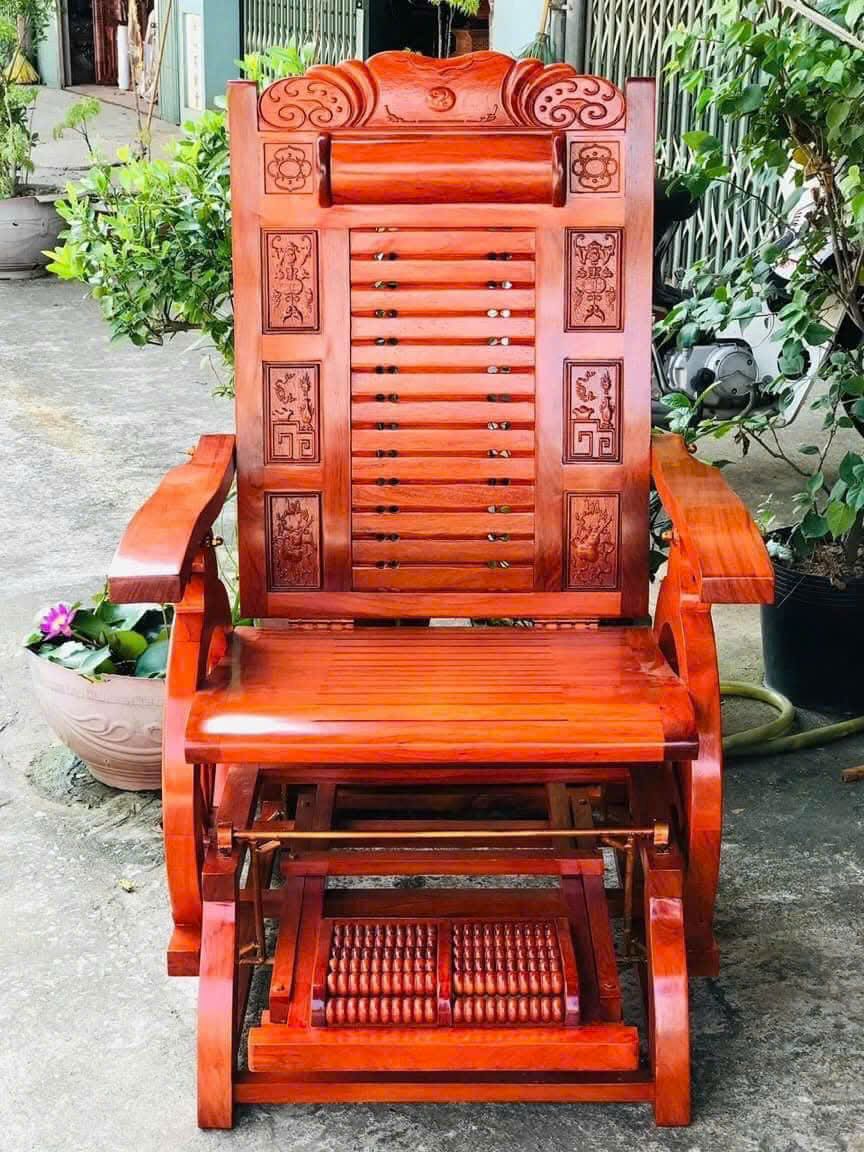 Ghế Thư giãn Massa Chân Gỗ Gõ TT-GTG576